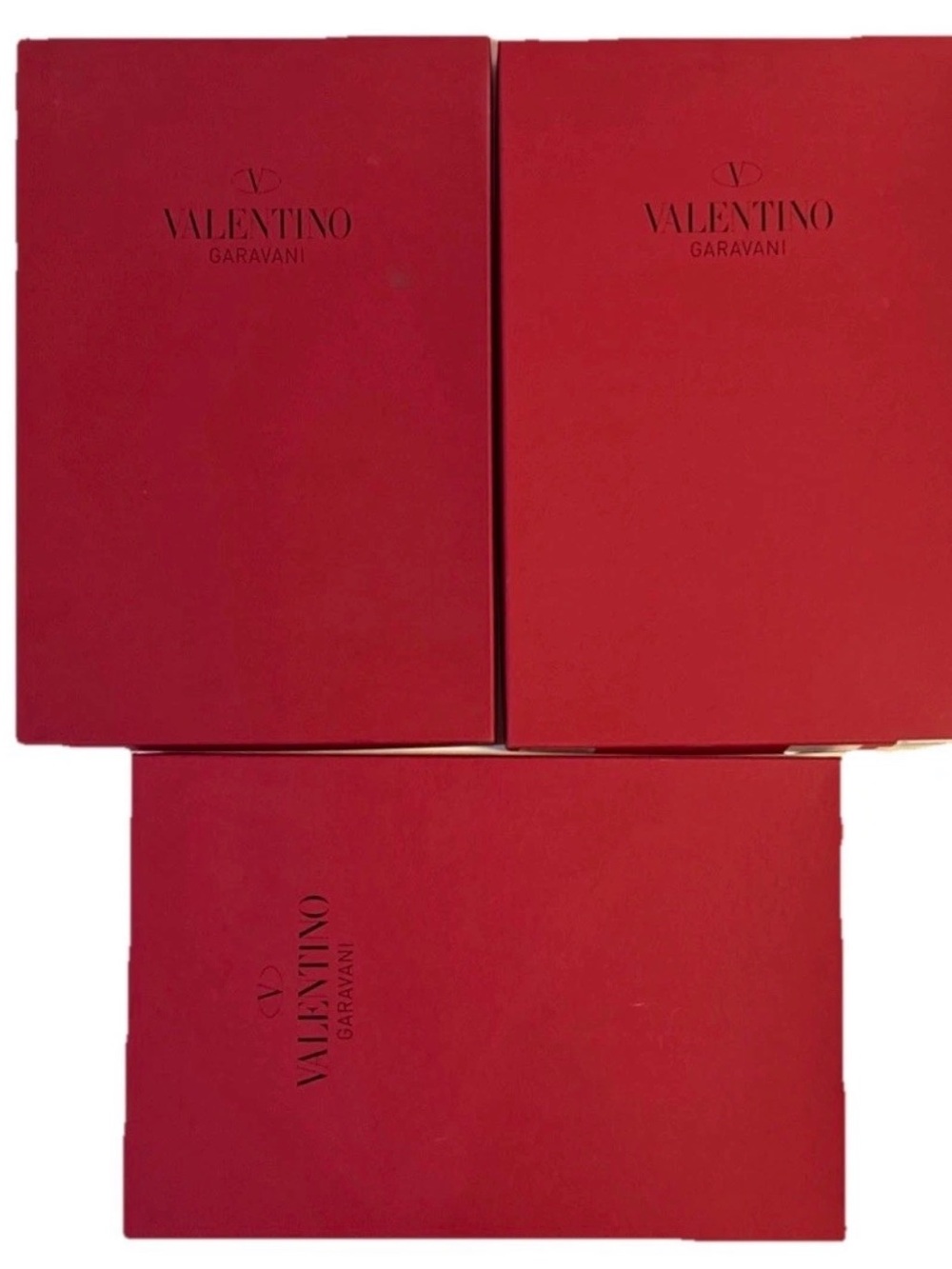 *Lot of 3 Valentino shawl BOX with tag and tissue paper  21 1/4 x 14 1/8 x 1 1/2